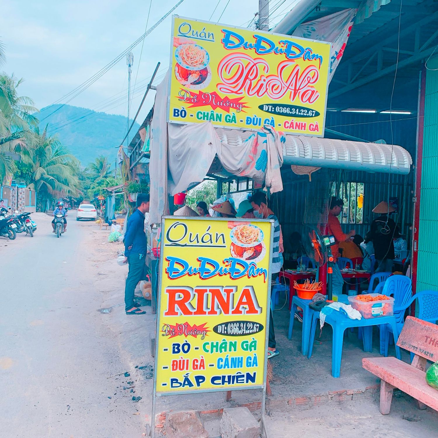 Đu đủ đâm Ri Na, quán ngon phục vụ đặc sản An Giang vạn người mê 2