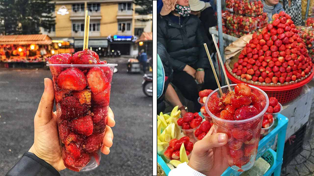 Cách làm dâu lắc muối ớt chua chua cay cay, ăn là ghiền 3