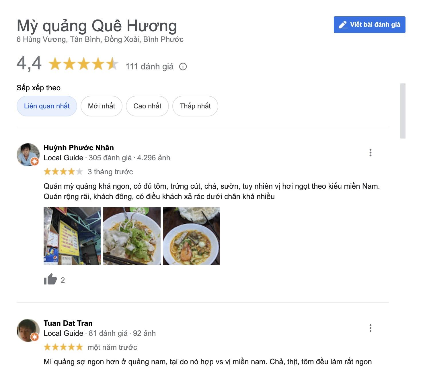 Mì quảng Hương Quê, quán ăn Bình Phước thơm ngon mời bạn ăn nha 7