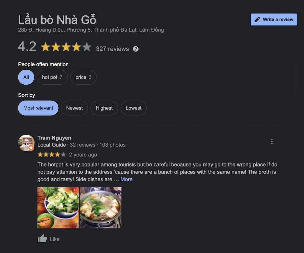 Mời bạn vào team Chiasene.com để cùng đi ăn quán lẩu bò Ba Toa Nhà Gỗ nức tiếng Đà Lạt 12