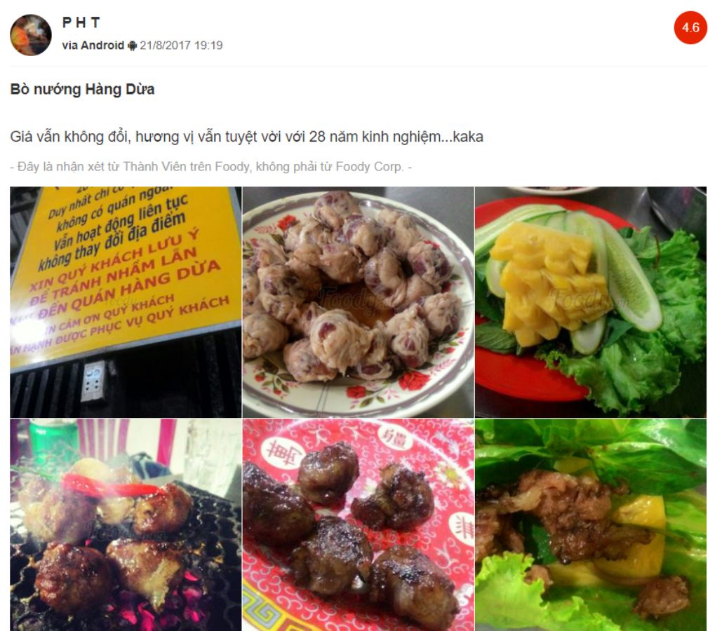 Bò nướng Hàng Dừa 5 Phước chính gốc nổi tiếng khắp Bình Dương 9